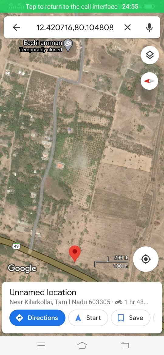 2.84 acre vacant land sale in Kuvathur vadapattinam on ECR road