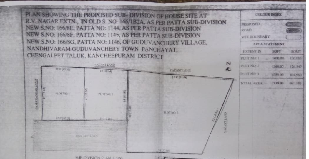 1400 sqft Residential Plot sale in Guduvanchery PRV nagar extension