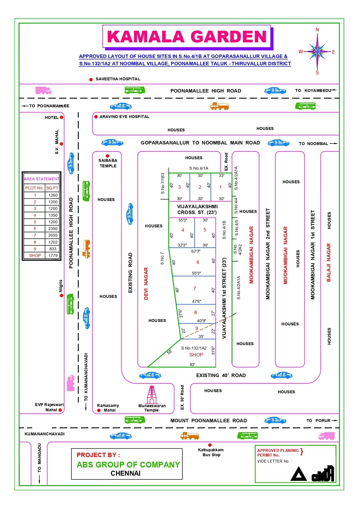 1779 Sqft Commercial Plot Sale in Kattupakkam Moogambigai Nagar