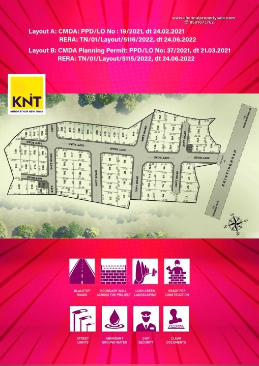 CMDA Approved Plots Sale in Kundrathur