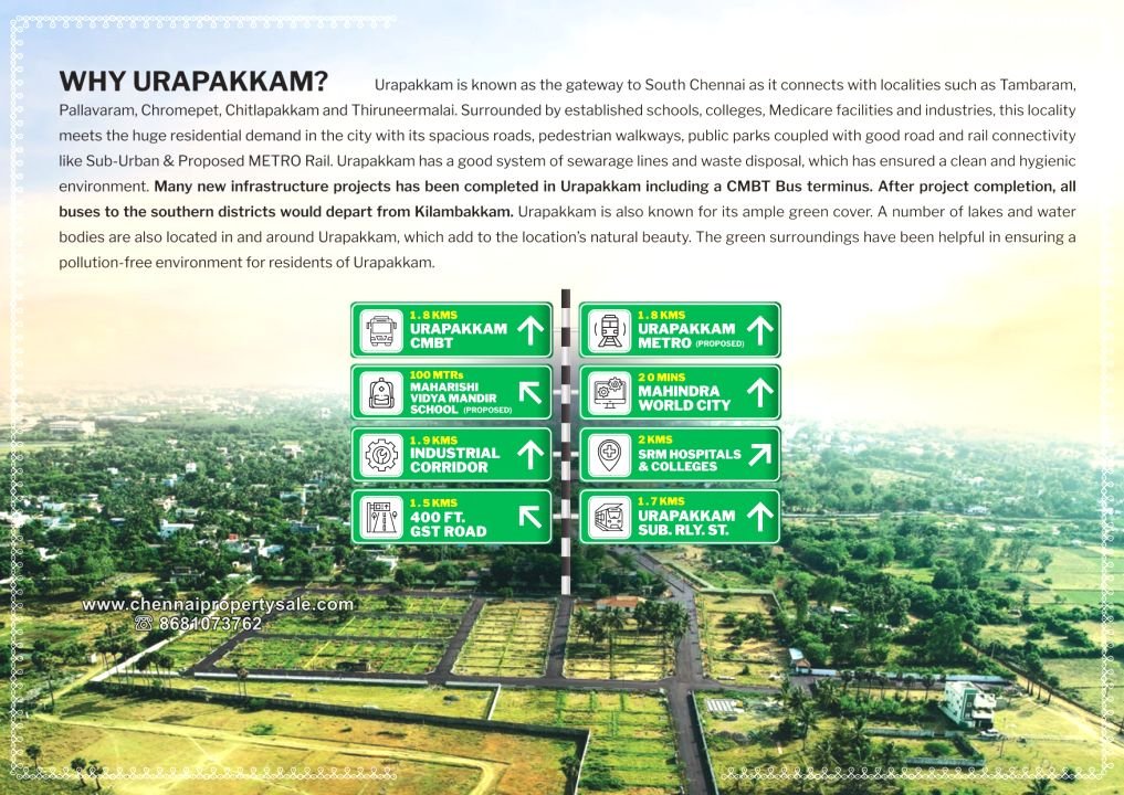 CMDA Approved Plots Sale in Urapakkam