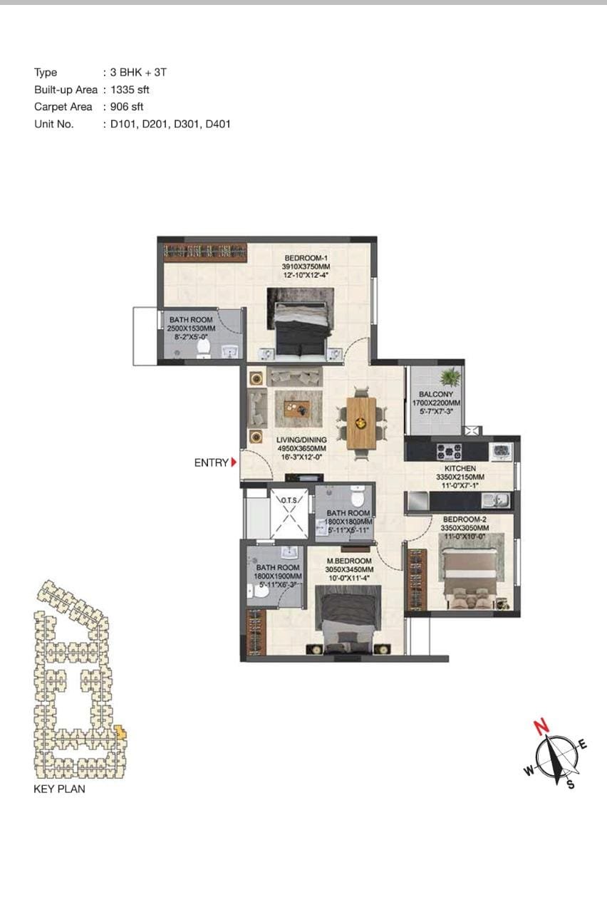1335 Sqft 3 BHK Flat Sale in Mannivakkam 3 1335 Sqft 3 BHK Flat Sale in Mannivakkam