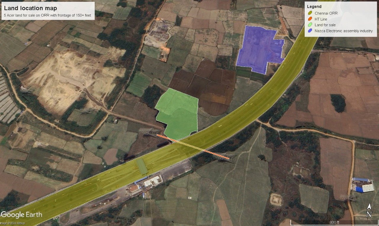 Onroad Commercial Land Sale Valuthigaimedu near Minjur