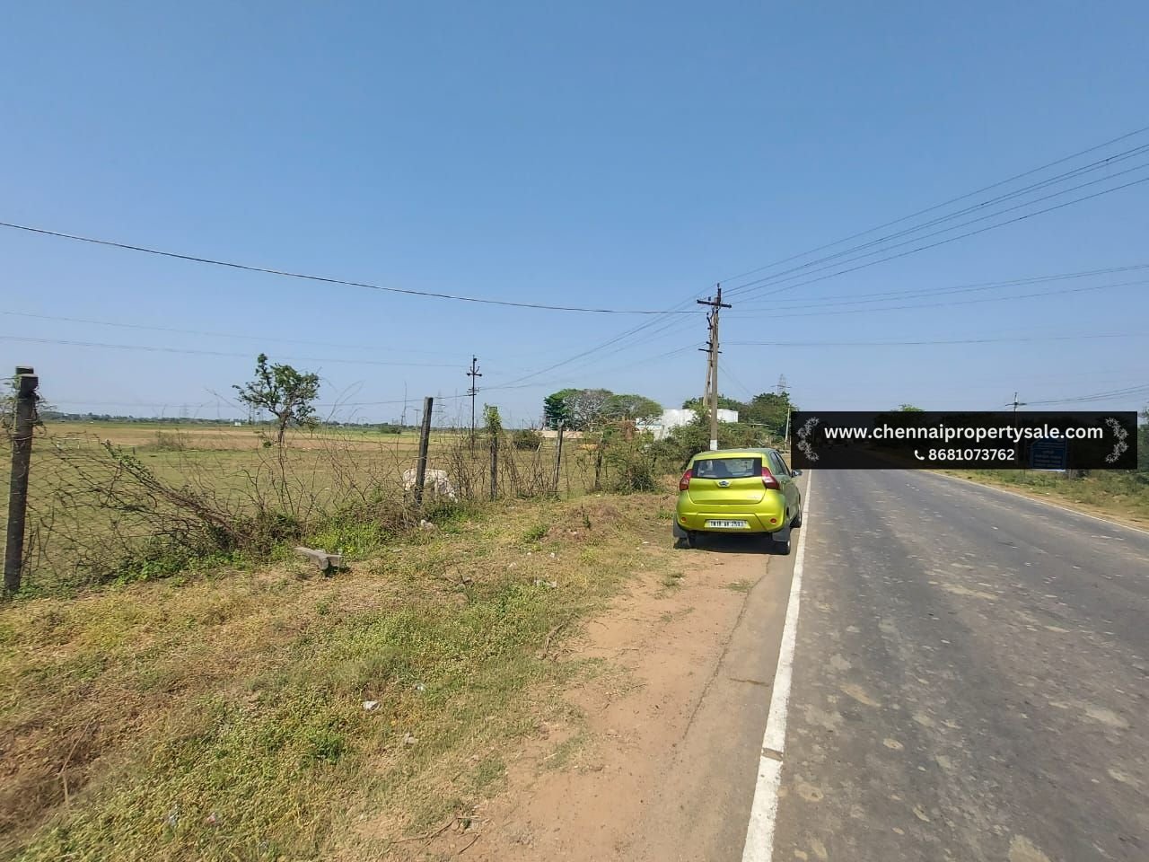 60 Acres Onroad Commercial Plot Sale in Pondavakkam near Arani