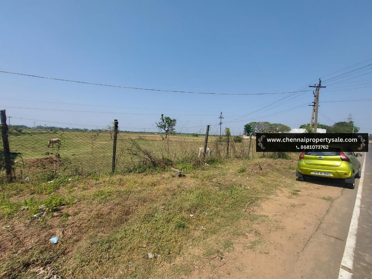 60 Acres Onroad Commercial Plot Sale in Pondavakkam near Arani