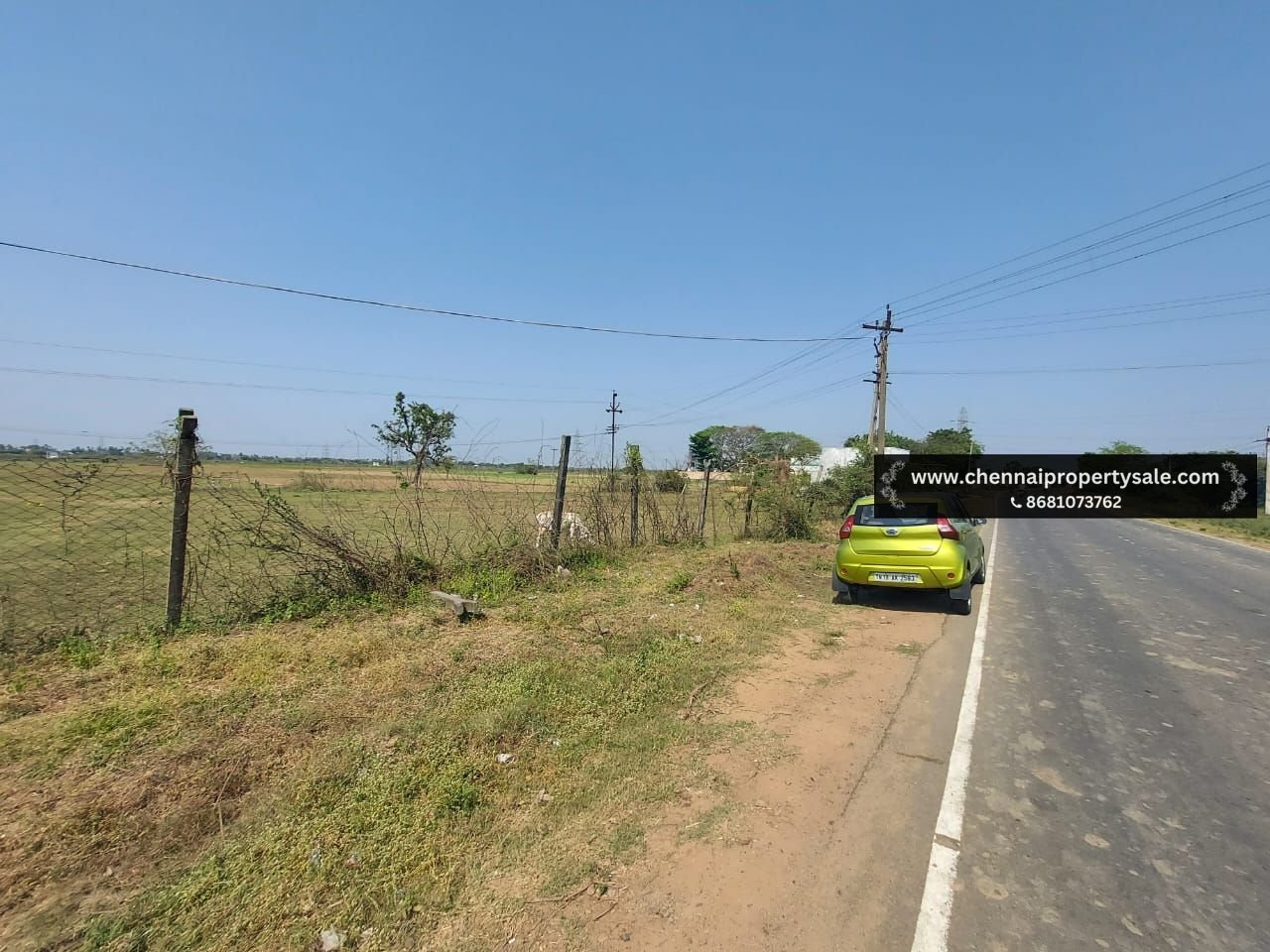 60 Acres Onroad Commercial Plot Sale in Pondavakkam near Arani