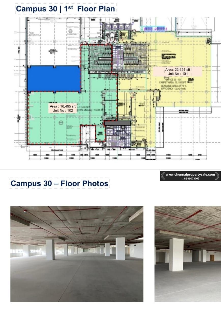 16495 Sqft Prime Commercial Space for Rental in Porur