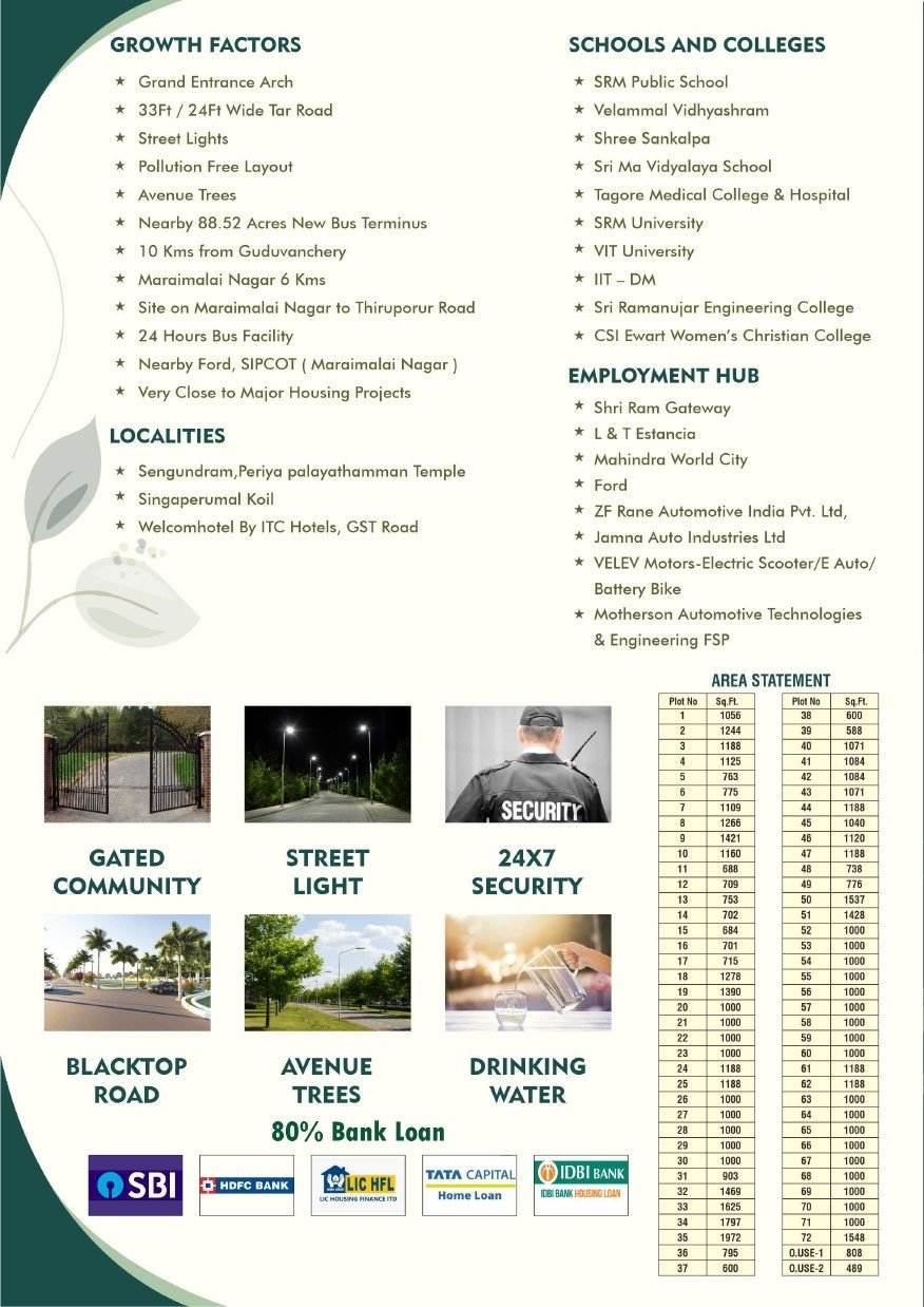 DTCP Approved Plots Sale in Singaperumal Kovil 9 DTCP Approved Plots Sale in Singaperumal Kovil