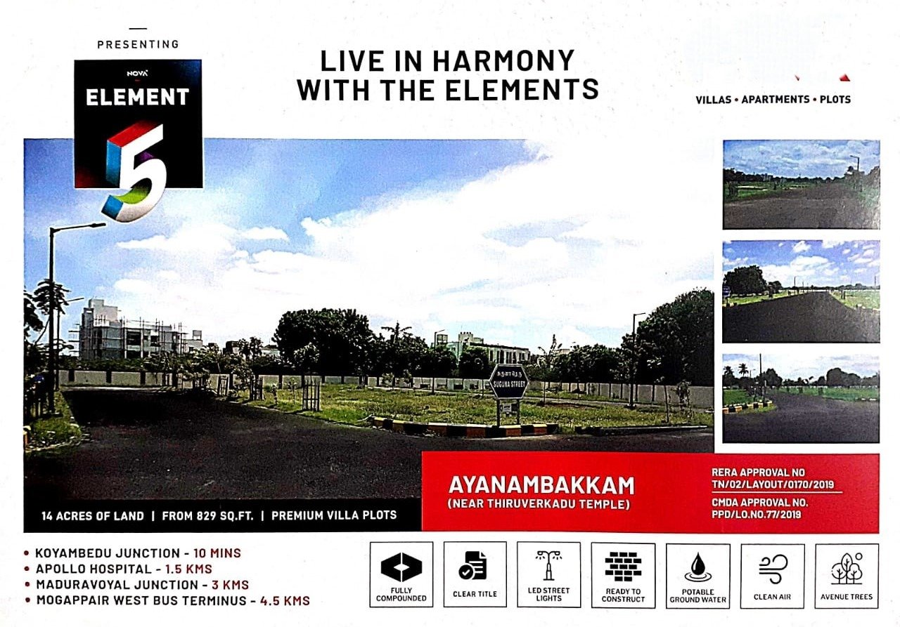 Gated Community Plots Sale at Ayanambakkam Nova