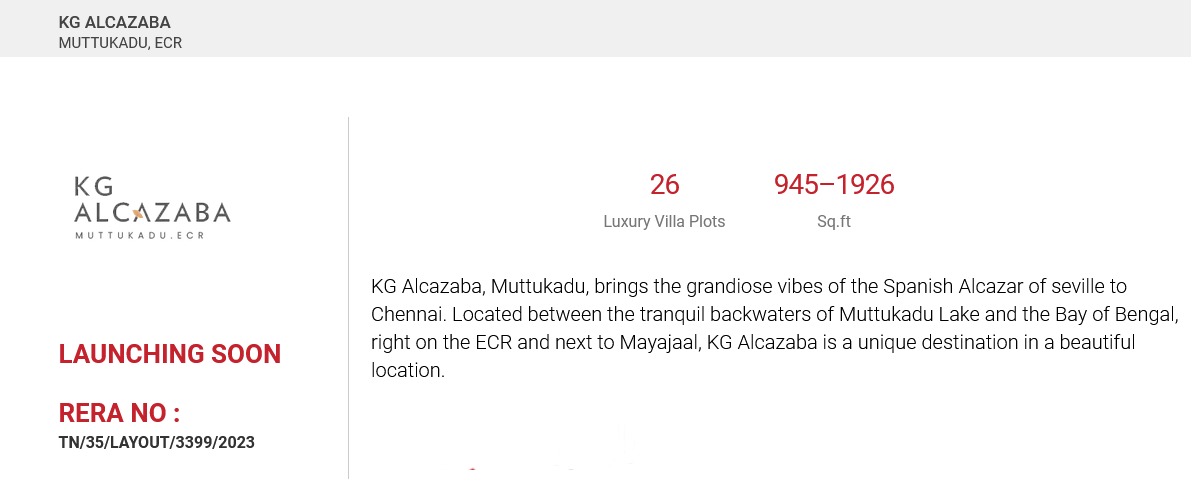 Villa Plots Sale at ECR Muttukadu