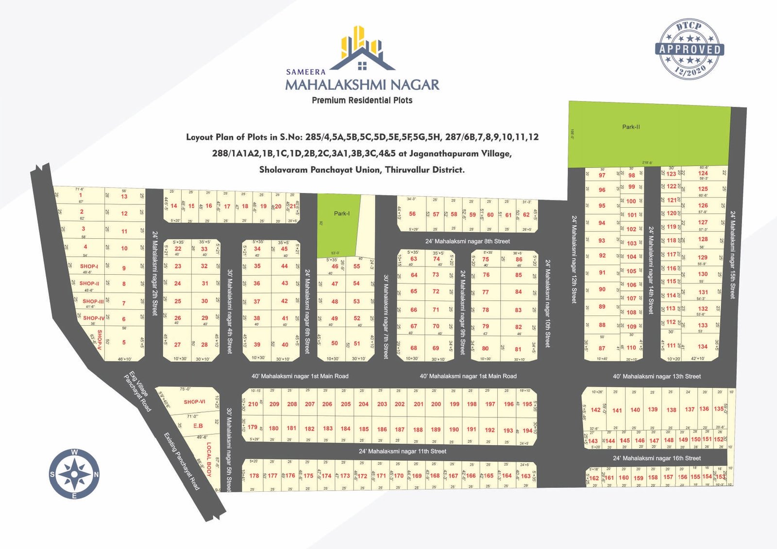 Premium Residential plots sale in Redhills Karanodai