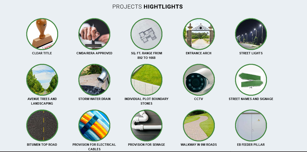 Gated Community premium plots sale in Manapakkam 