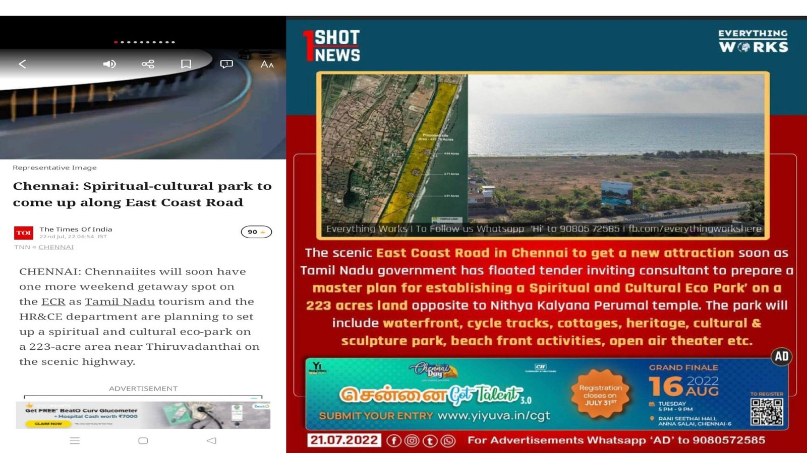 Gated Community premium plots sale in Thaiyur, OMR