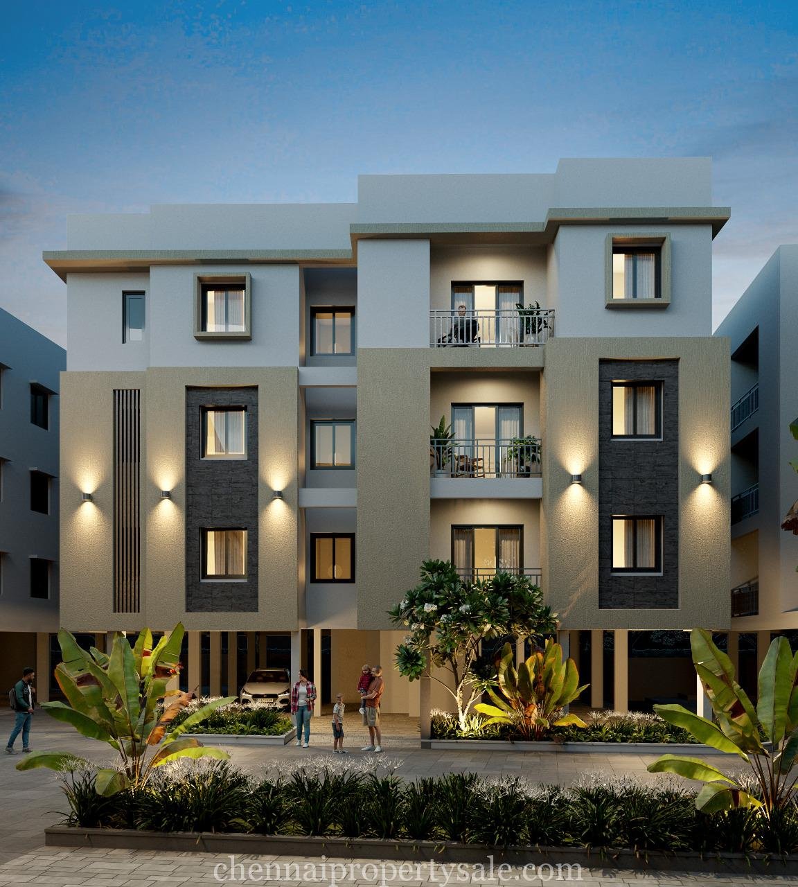 Gated community flats sale in Noombal