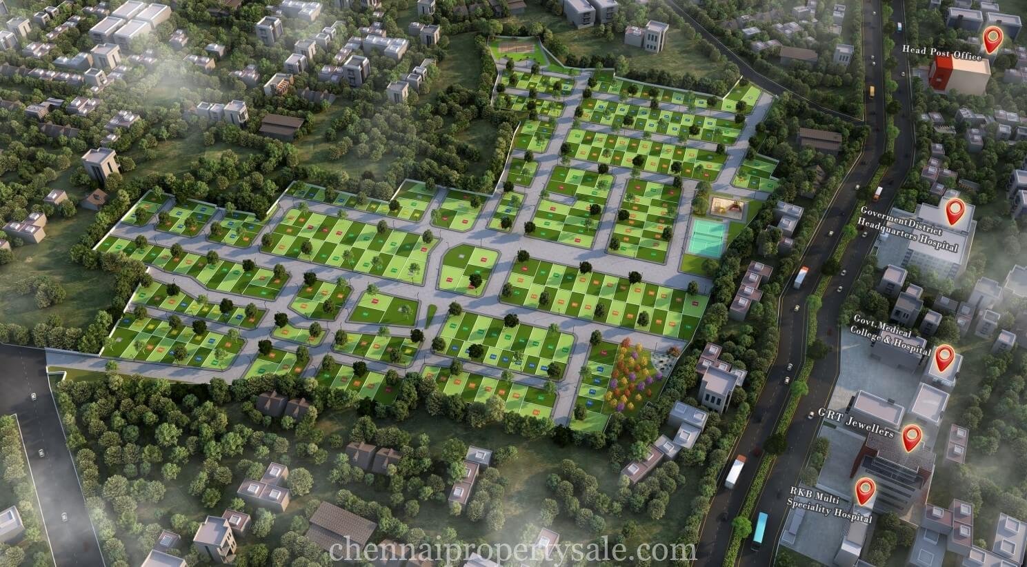 Gated community plots sale in Thiruvallur Town