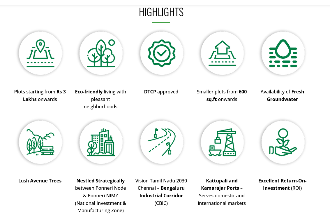 Dtcp Approved plots in Minjur GREEN CITY 7 Dtcp Approved plots in Minjur GREEN CITY