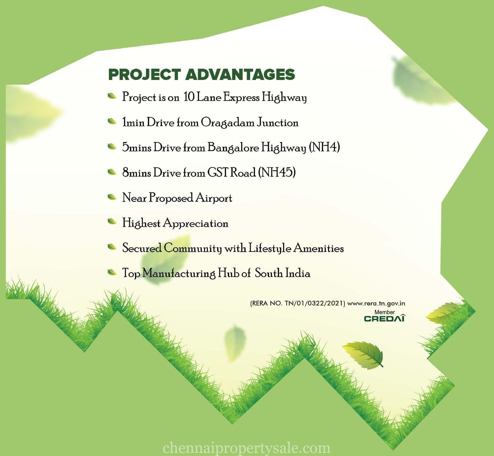 Gated Community DTCP aproved plots in Oragadam