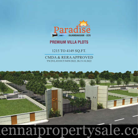 Premium Villa Plots Sale in Injambakkam