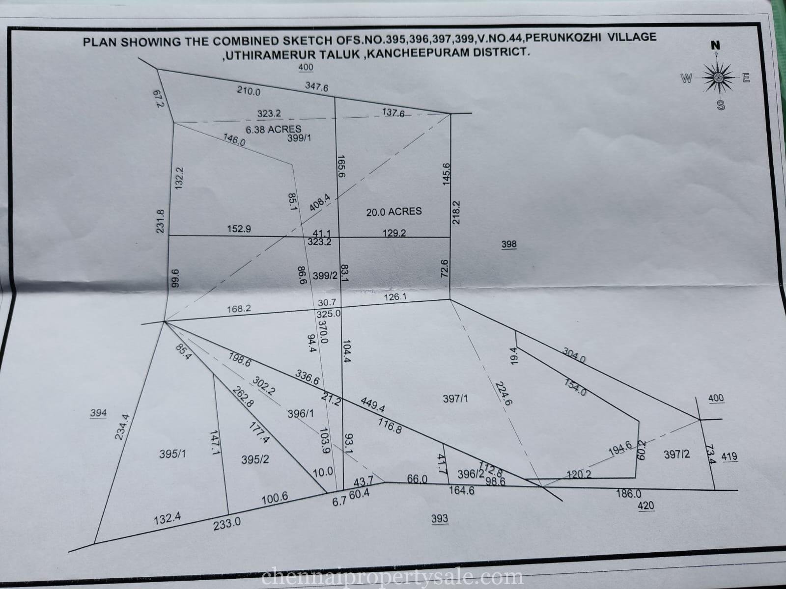 Land for GST - uthiramerur on road PERUMGOZHI