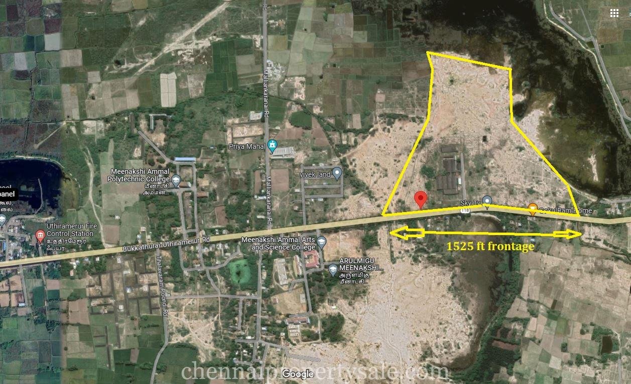 Land for GST - uthiramerur on road PERUMGOZHI
