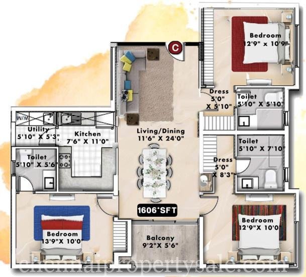 Luxuray Apartments sale in Nungambakkam
