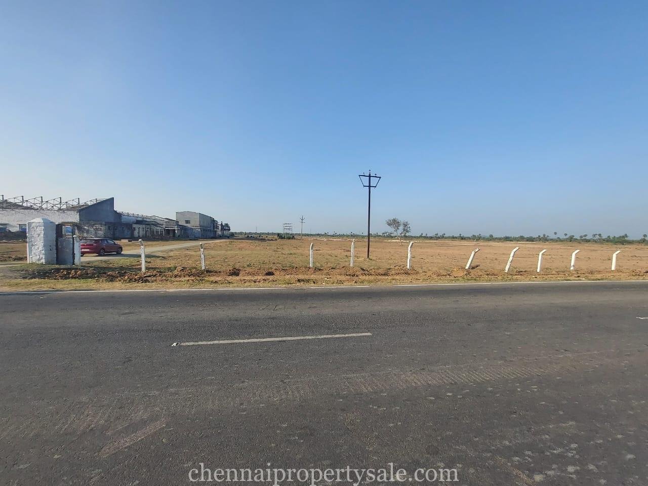 45 acres commercial Land sale in GST - uthiramerur on road PERUMGOZHI 41 Land for GST - uthiramerur on road PERUMGOZHI